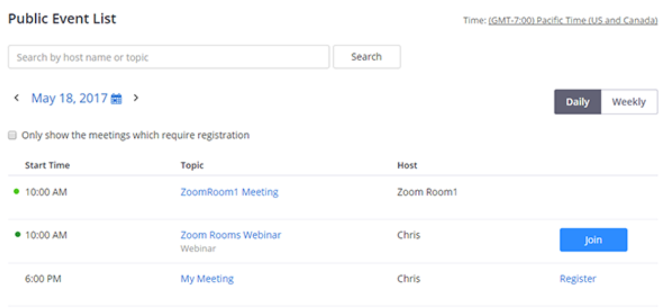 Zoom public meeting