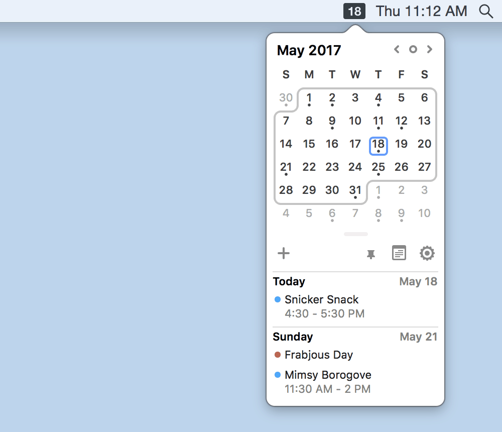 itsycal app for mac productivity apps
