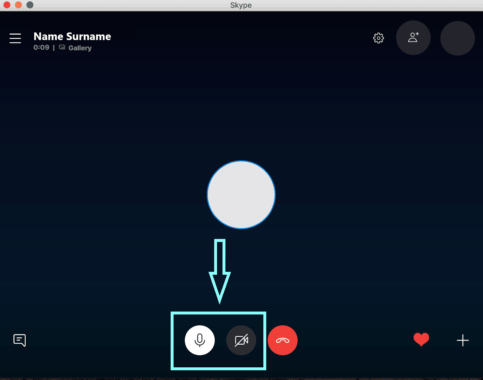 Skype caller screen