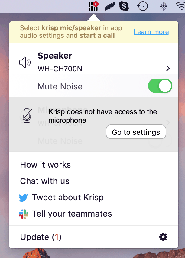 krisp noise cancelling app