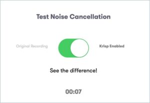 krisp noise cancellation