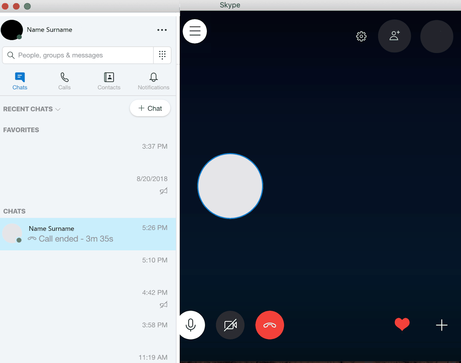 make a video call on skype for mac?