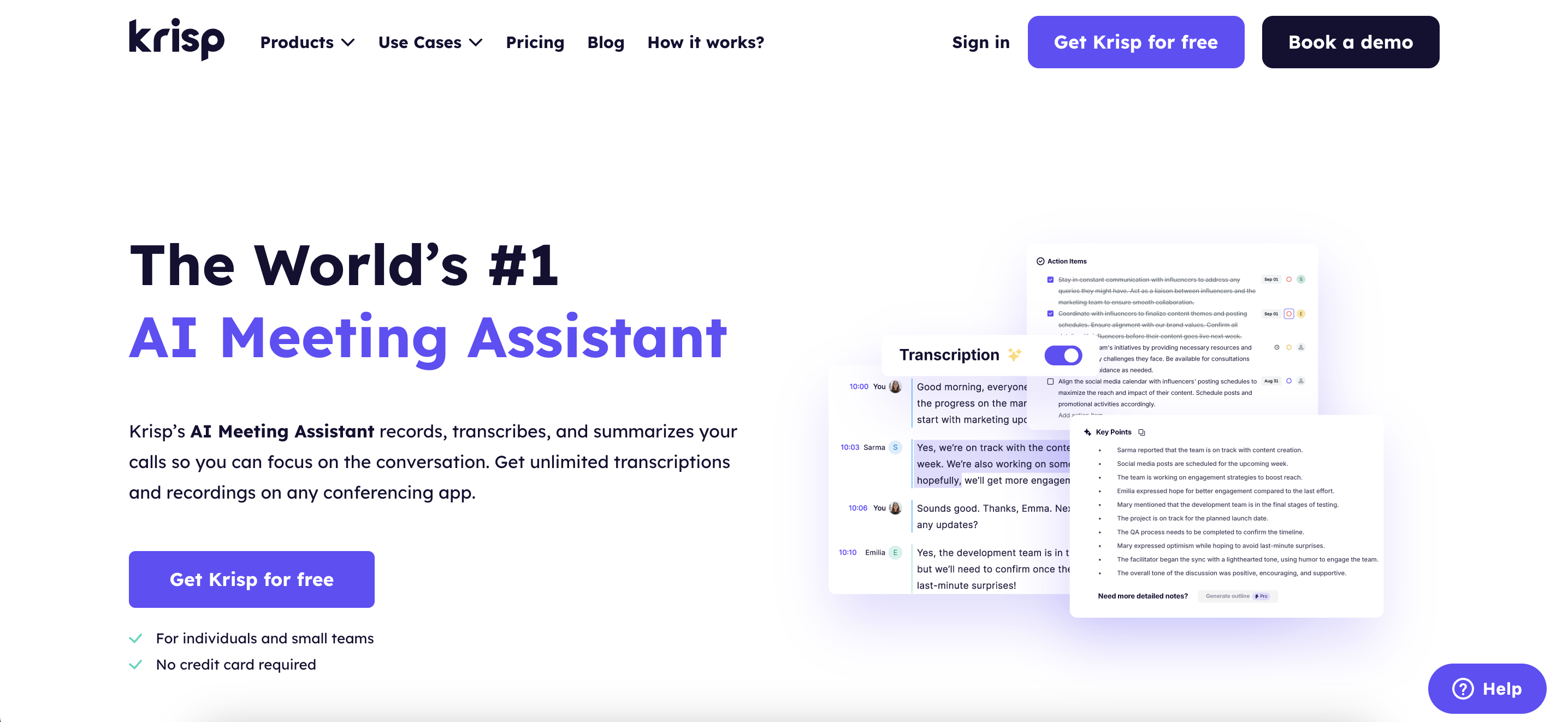 Krisp AI Meeting Assistant 