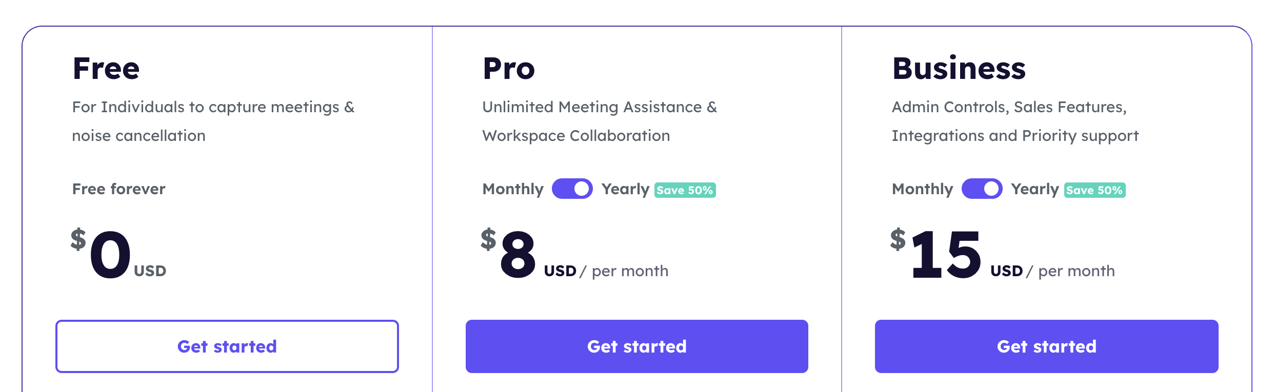 Pricing of Krisp AI Assistant 