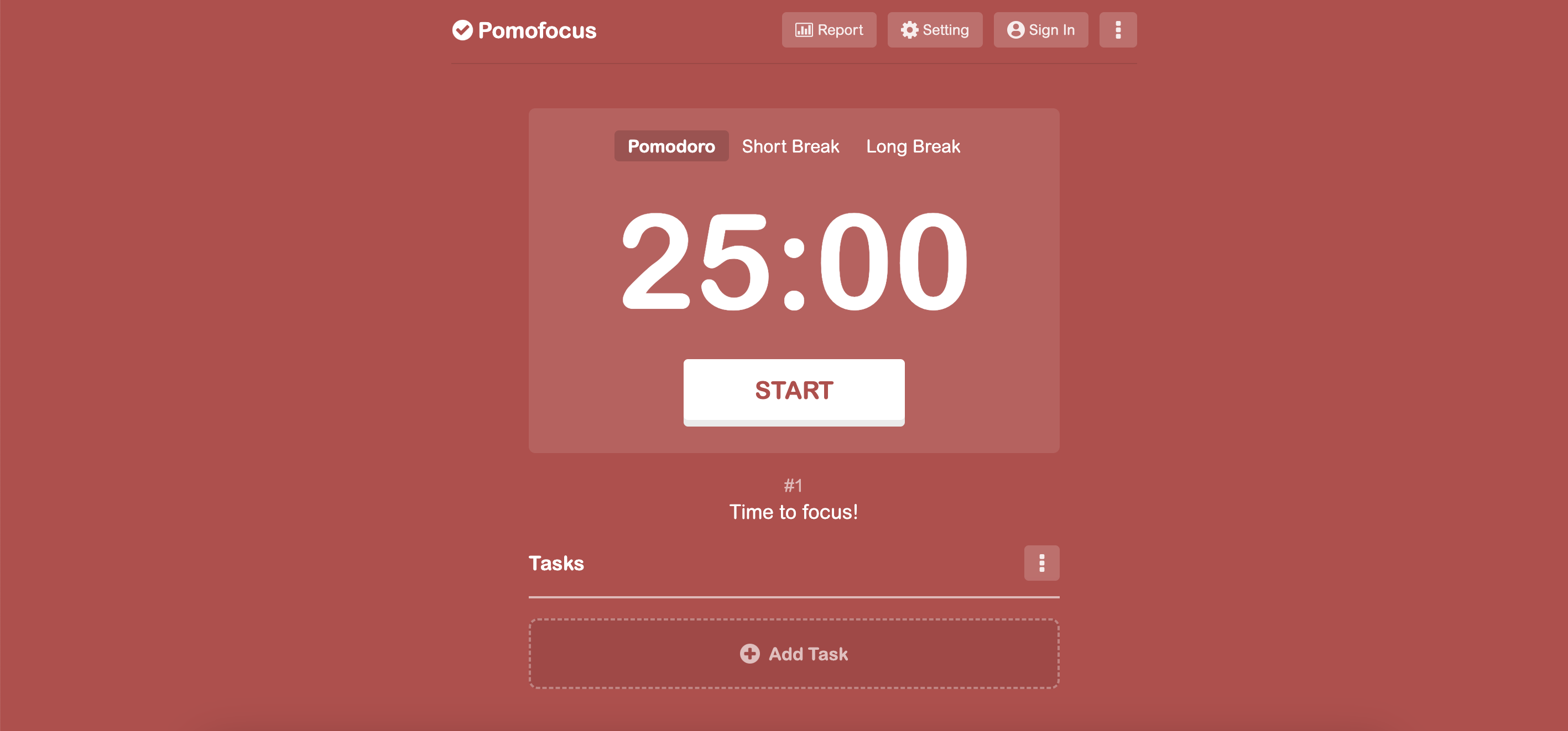 Pomofocus Time Tracking App