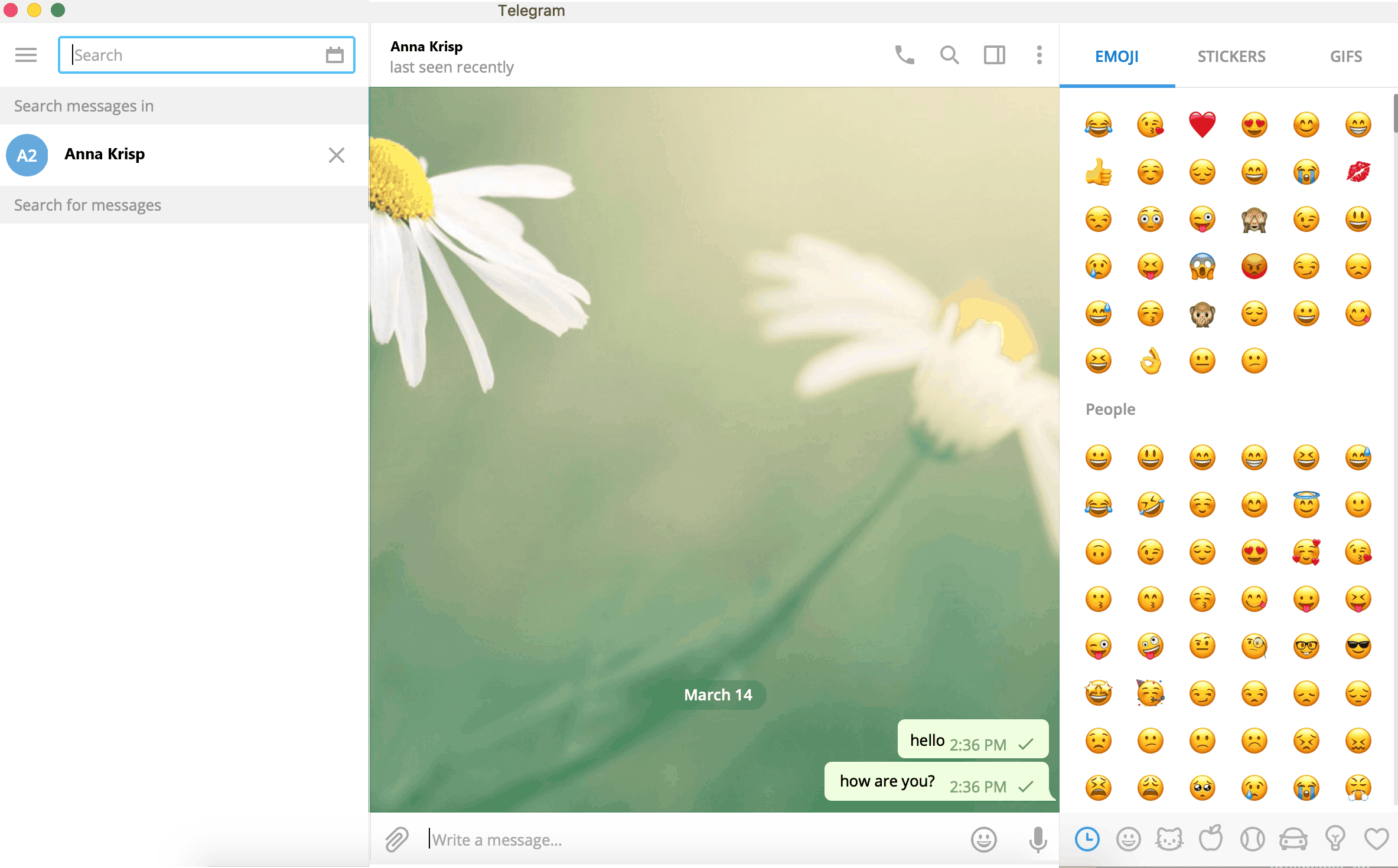 Telegram Emoji Screen
