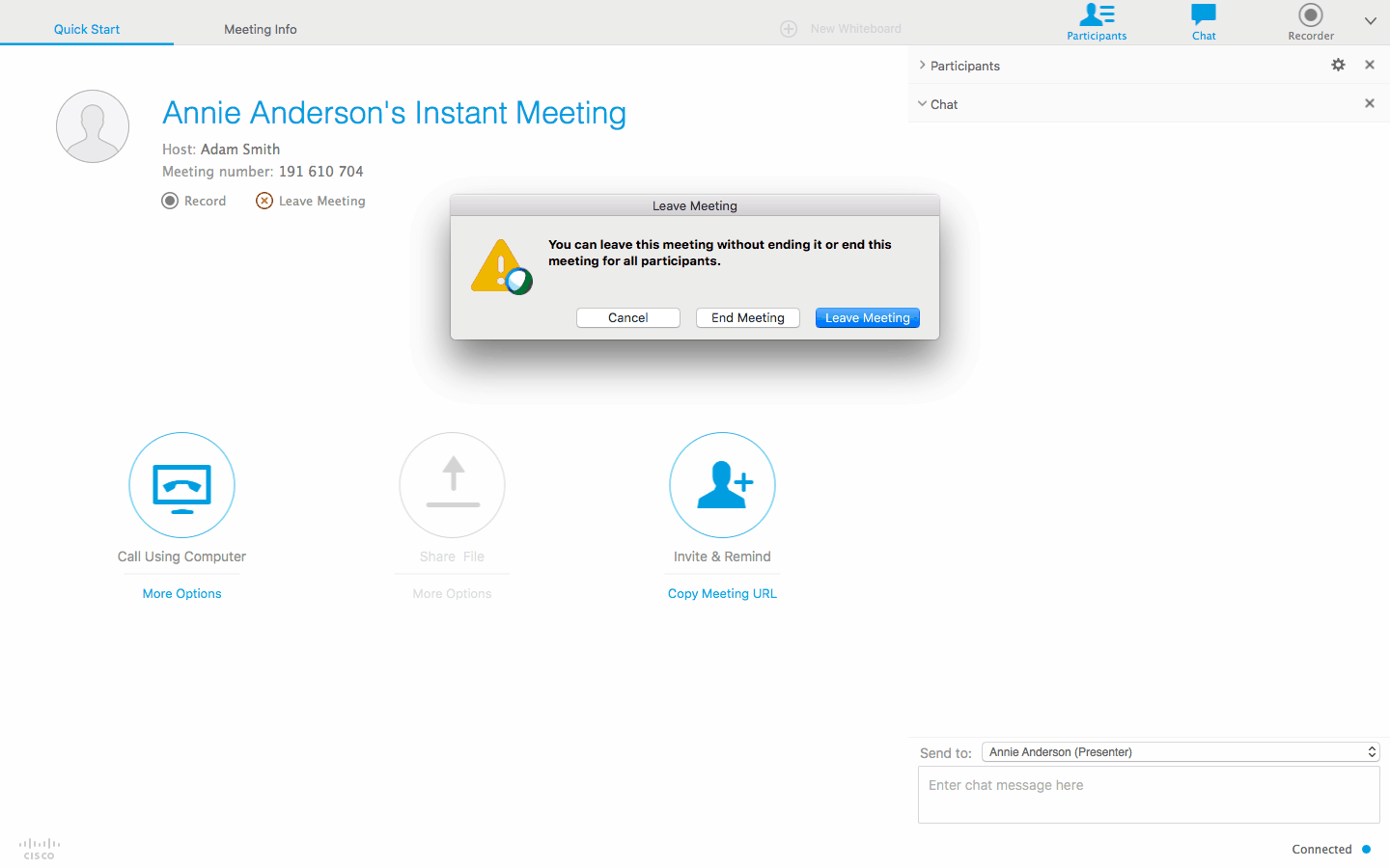 in order to use webex on mac