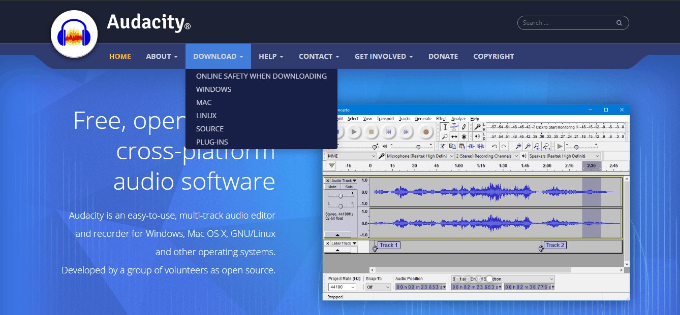 record computer audio with audacity