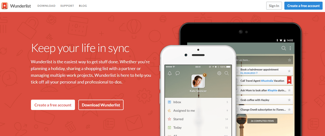 wunderlist productivity