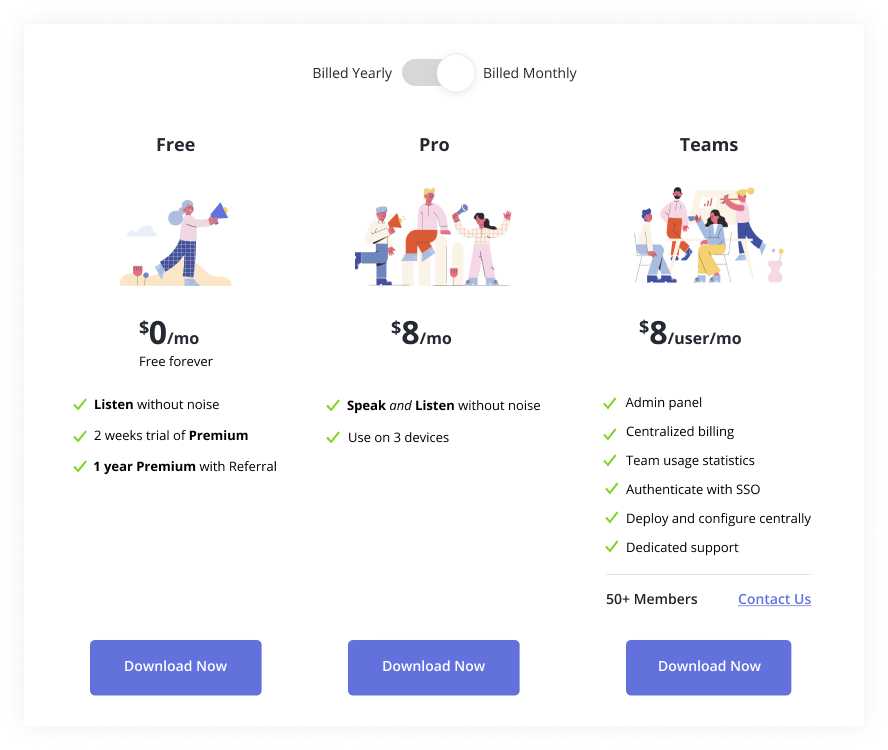Krisp monthly plans