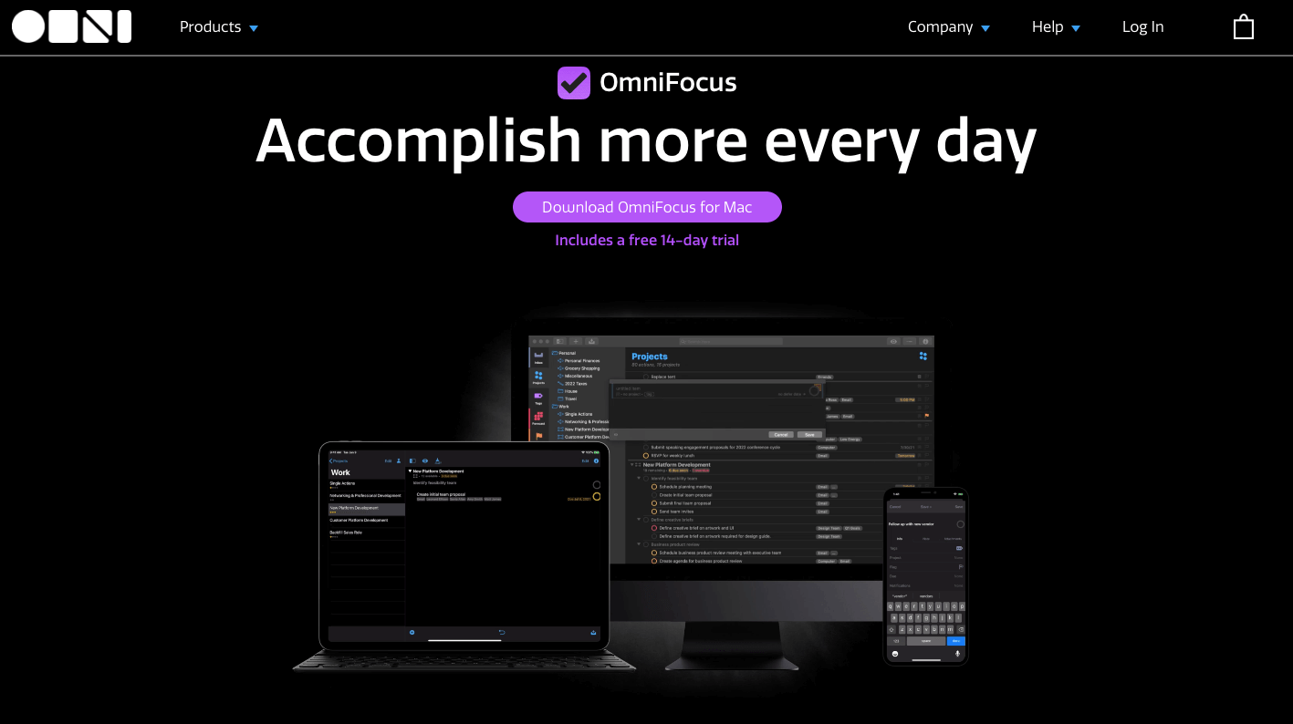 omnifocus standard on ios and pro on mac