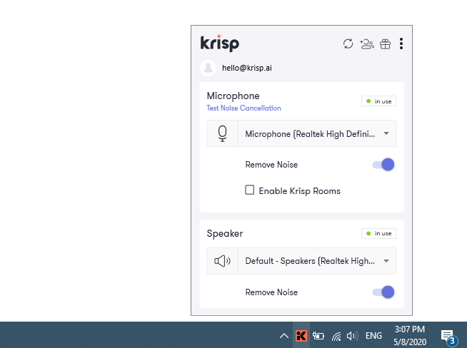 krisp noise cancellation