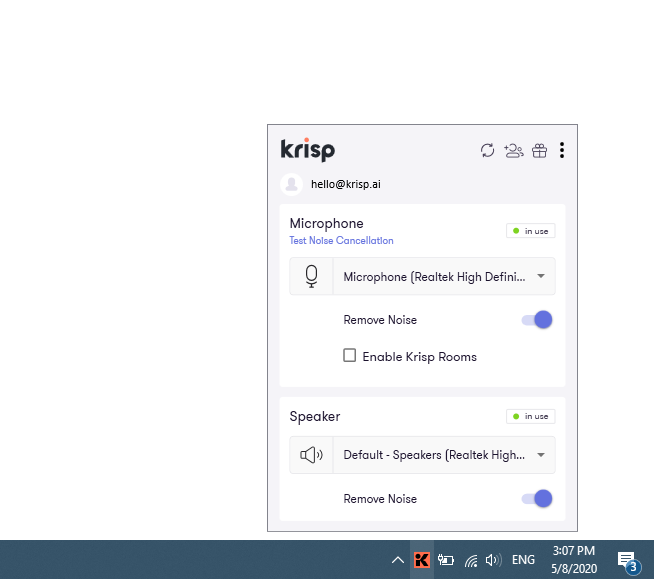 krisp app for windows