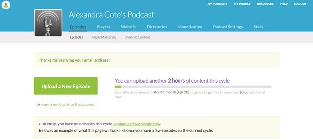 buzzsproud podcast hosting platform