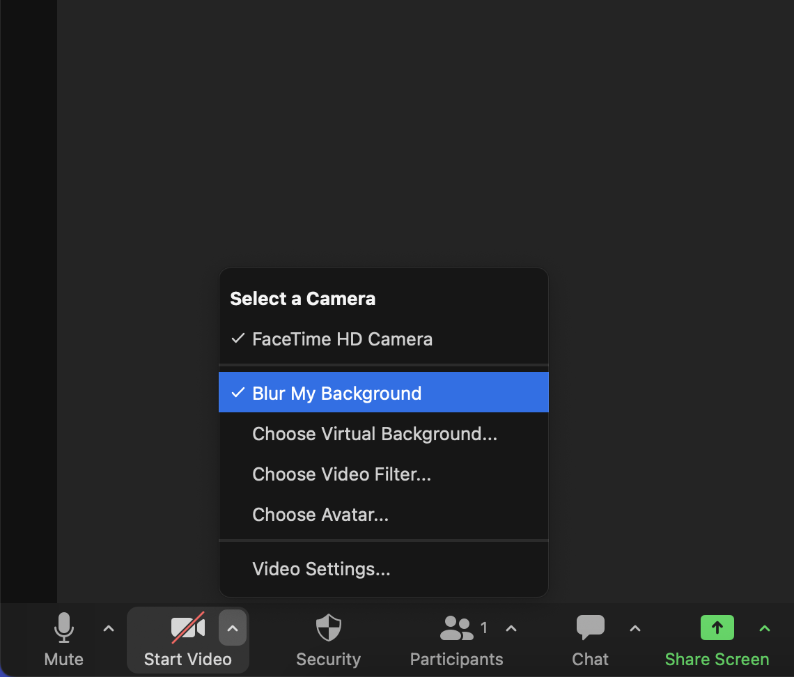 Zoom Background Blur During a Call