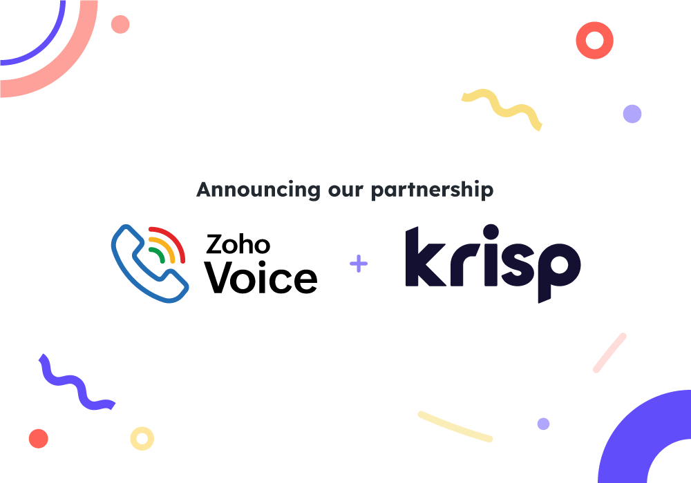 Experience Krisp’s Noise Cancellation technology in Zoho Voice