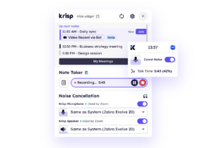 cancelling background noise with Krisp