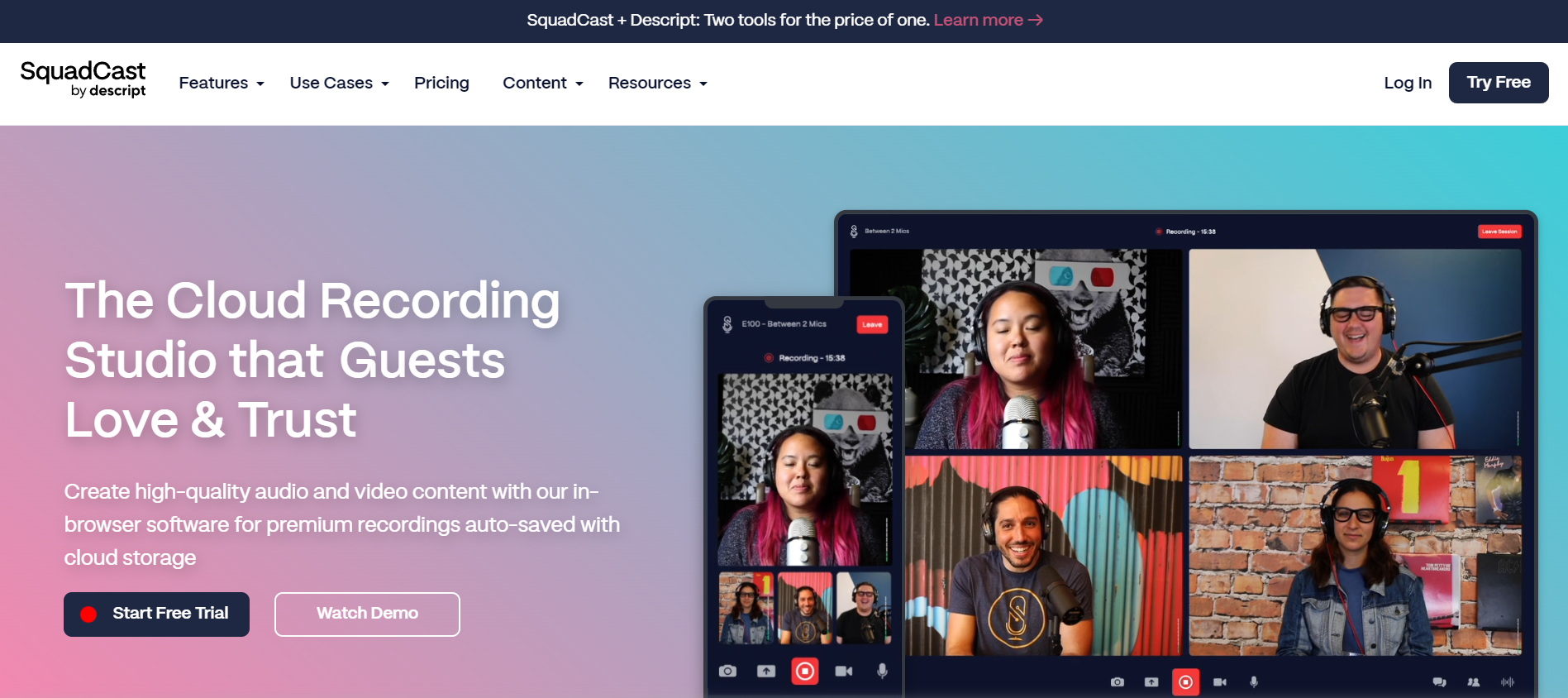 SquadCast Platform