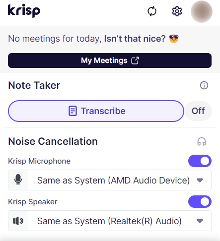 krisp noise cancellation
