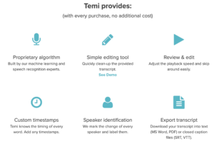 Temi - one of the best speech to text software