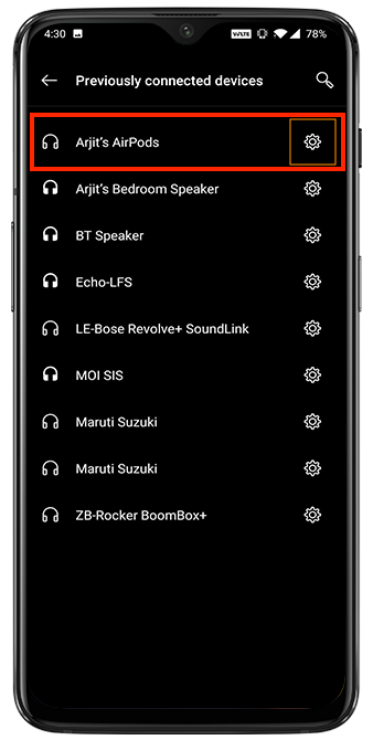 renaming airpods on android
