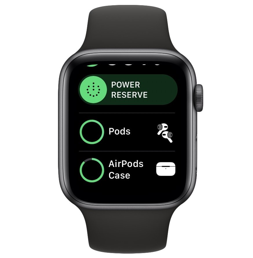 apple watch and airpods battery percentage