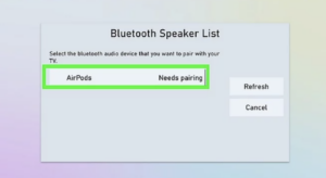connect AirPods to TV