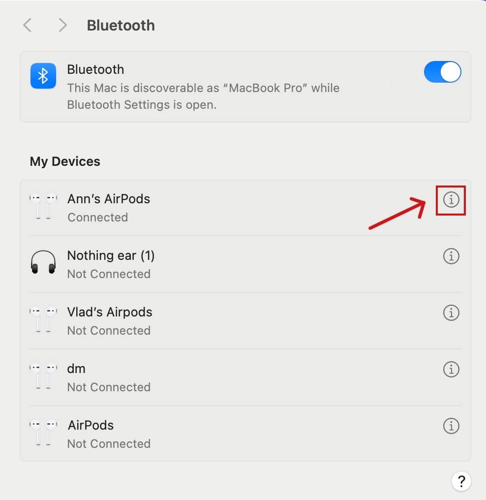 airpods on macbook