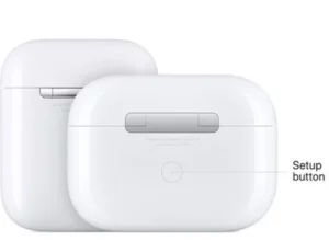 using the setup button for resetting AirPods