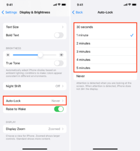 iPhone auto-lock