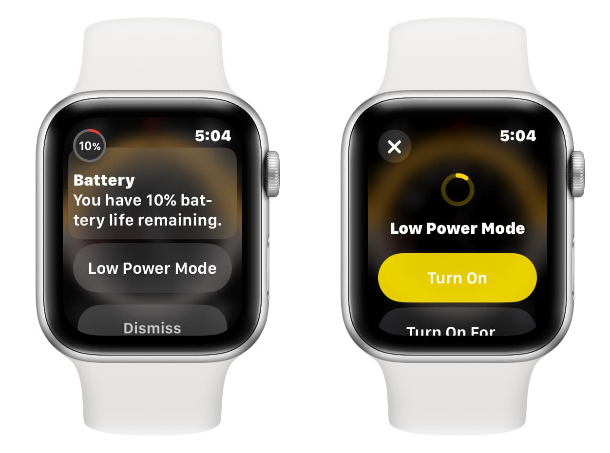 low power notifications on apple watch