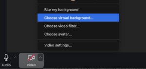 choosing a virtual background