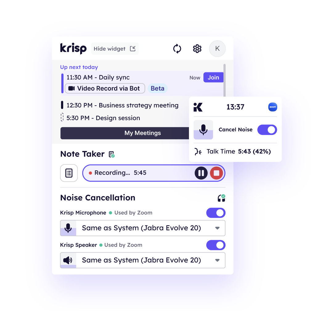 Krisp noise cancellation 