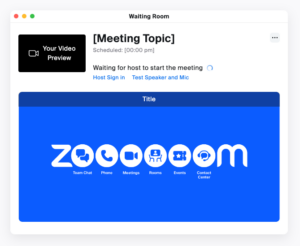 customizing zoom waiting room