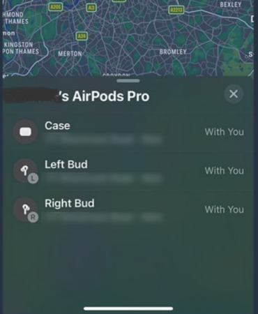 case tracking on find my app