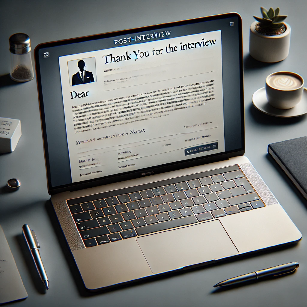 check-in note after interview