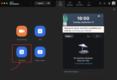 step 2- how to schedule a zoom meeting on desktop