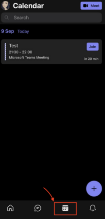step 2- on mobile -navigate to the calendar