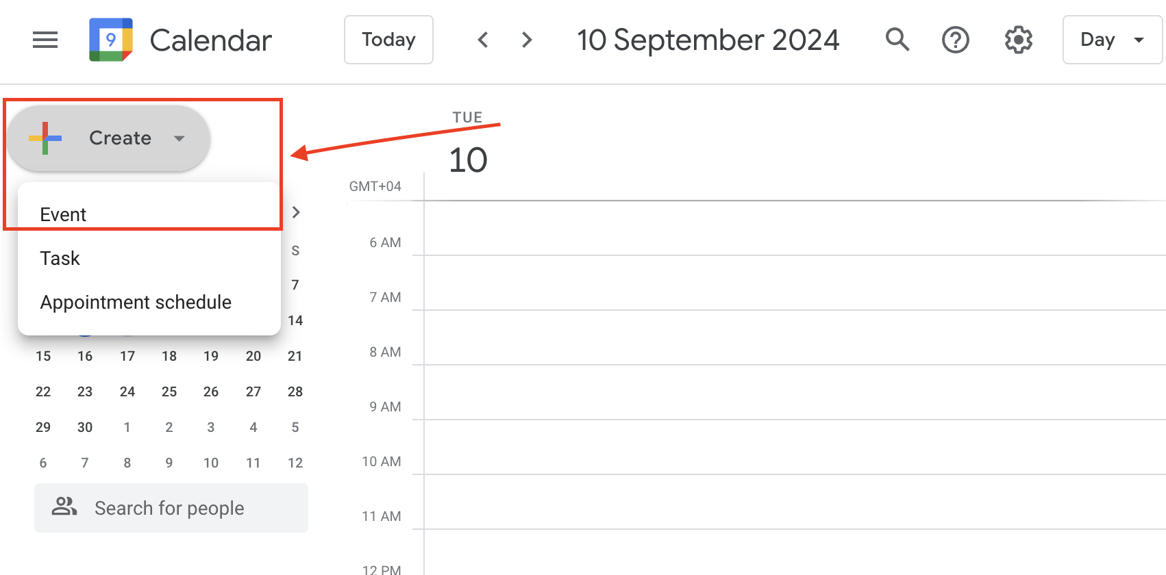 step 2. how to schedule a google meet on google calendar