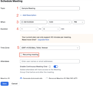 how to schedule a zoom meeting on website