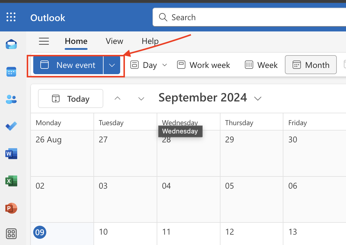 step 3. create a new meeting