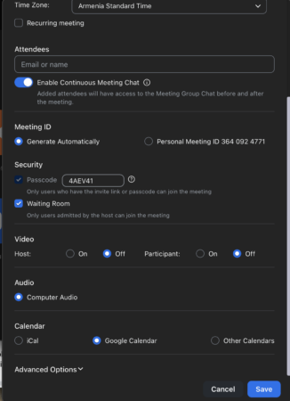 step 4 - how to schedule a zoom meeting on desktop