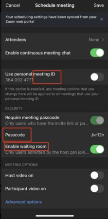 how to schedule a zoom meeting on mobile