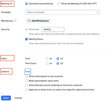 how to schedule a zoom meeting on website