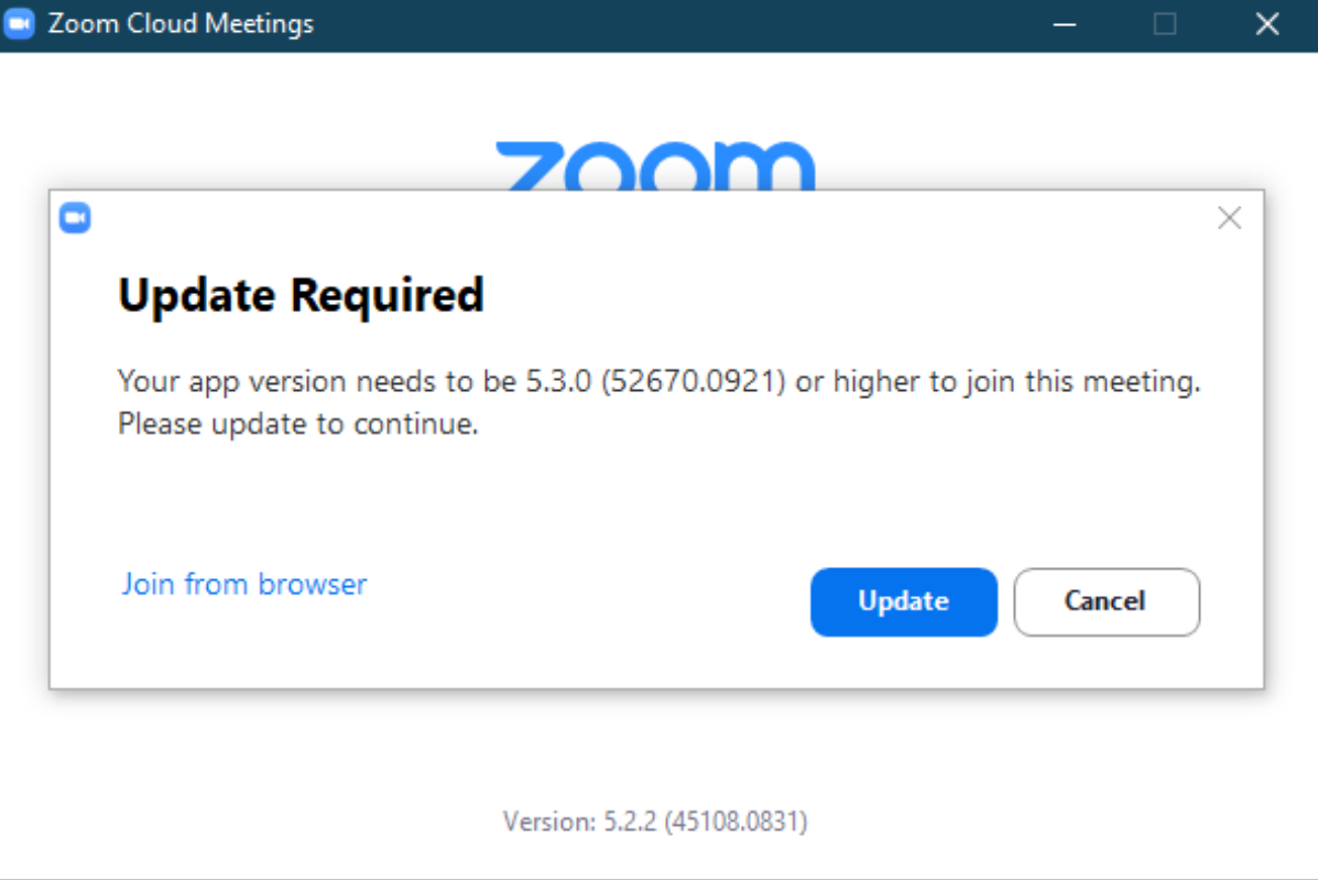 Zoom updates