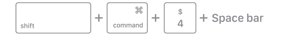 Take a screenshot on Mac Spacebar