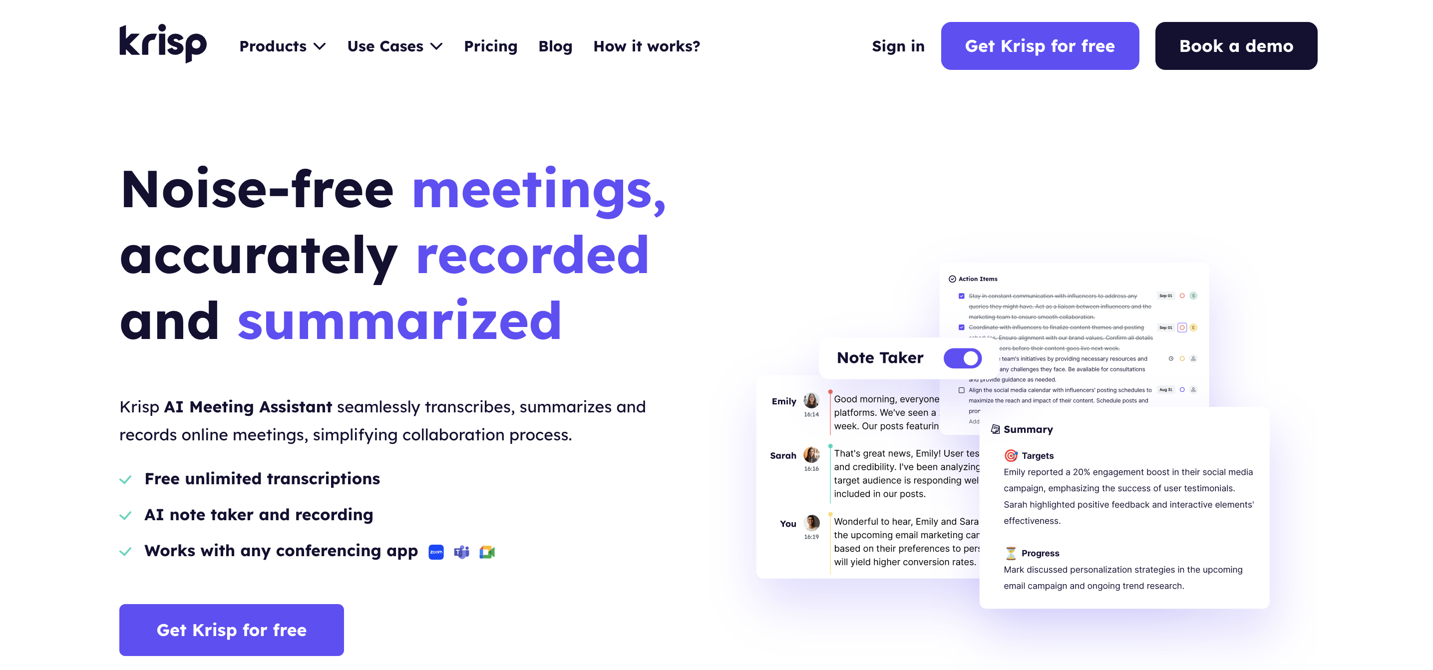 Krisp AI Meeting Assistant 