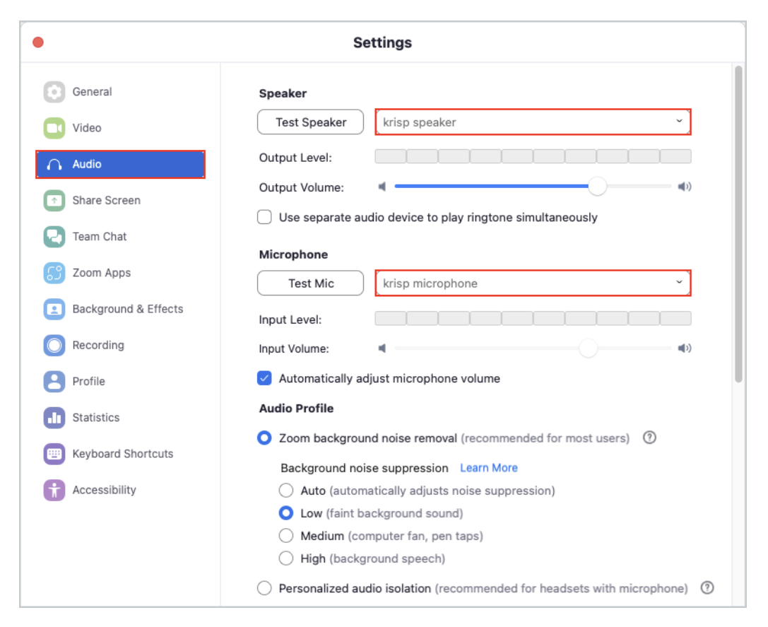 How to Set up Zoom with Krisp? 