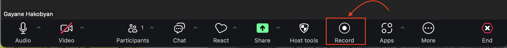 record on zoom
