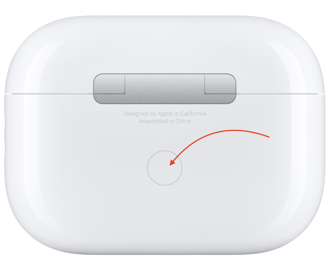 How to factory reset AirPods: step 3. find the setup button on the case